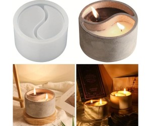 Epoksi Beton Saksı Taş Tozu Saksı Kalıbı Yin Yang Mumluk Kalıbı Silikon