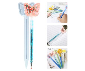 Epoksi Kalem Kalıbı Kelebek Başlıklı Kalıbı Silikon