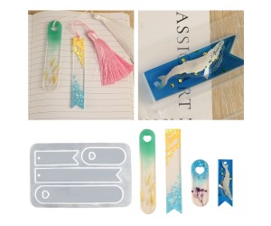 Epoksi Kitap Ayracı Kalıbı Silikon 4 lü Model Kalıbı Silikon