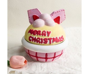 Epoksi Yılbaşı Beton Saksı Taş Tozu Saklama Kutusu Christmas Mumluk Kalıbı Silikon