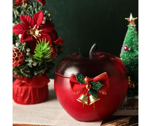 Epoksi Elma Mumluk Kalıbı Beton Saksı Taş Tozu Kalıbı Kapaklı Elma Takı Kutusu Christmas Kalıbı Silikon
