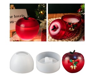 Epoksi Elma Mumluk Kalıbı Beton Saksı Taş Tozu Kalıbı Kapaklı Elma Takı Kutusu Christmas Kalıbı Silikon