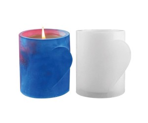 Epoksi Yılbaşı Kalp Temalı Bardak Kalıbı Beton Saksı Taş Tozu Christmas Kalp Mumluk Kalıbı Silikon