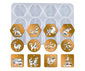 Epoksi Hayvanlar Kalıbı Küpe Kolye Anahtarlık Kalıbı Silikon