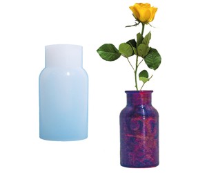 Epoksi Çiçek Vazo Beton Saksı Taş Tozu Kalıbı Koni Şişe Model Çiçek Vazo Kalıbı Silikon Model 1