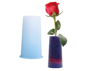 Epoksi Çiçek Vazo Beton Saksı Taş Tozu Kalıbı Koni Şişe Model Çiçek Vazo Kalıbı Silikon Model 2