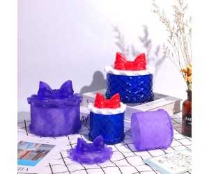 Epoksi Pasta Temalı Fiyonk Model Takı Kutusu Taş Tozu Mücevher Saklama Kutusu Kalıbı Silikon 15x14.5cm Epoksi Pasta Temalı Fiyonk Model Takı Kutusu Taş Tozu Mücevher Saklama Kutusu Kalıbı Silikon 15x14.5cm