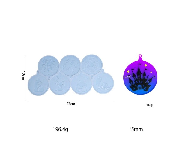 Epoksi Cadılar Bayramı Temalı Yılbaşı Süsleme Figürleri Kalıbı Silikon