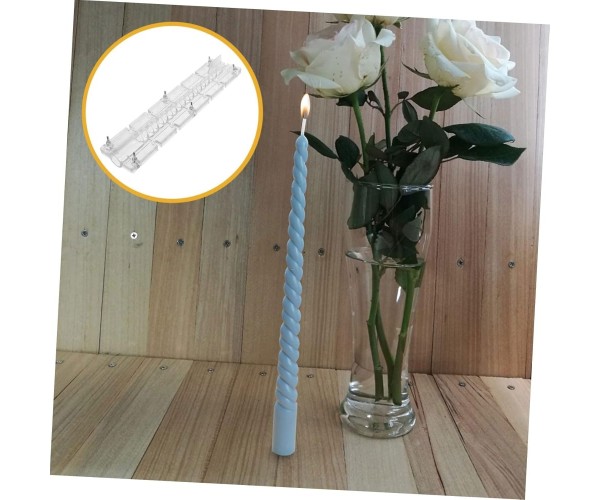 Poli Karbon Mum Kalıbı Şamdanlık Uzun Burgulu 31cm