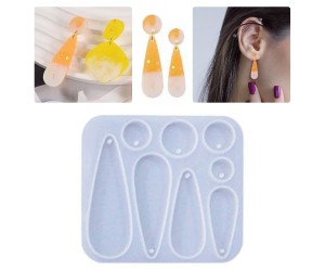 Epoksi Damla Küpe Kolye Anahtarlık Kalıbı Silikon GT9548