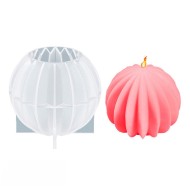 Epoksi Yuvarlak Daire Çizgili Mum Kalıbı Sabun Kalıbı Silikon GT9613