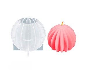 Epoksi Yuvarlak Daire Çizgili Mum Kalıbı Sabun Kalıbı Silikon GT9613