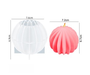 Epoksi Yuvarlak Daire Çizgili Mum Kalıbı Sabun Kalıbı Silikon GT9613