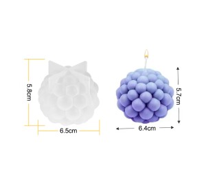 Epoksi Yuvarlak Daire Bubble Mum Kalıbı Sabun Kalıbı Silikon GT9621