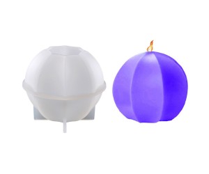 Epoksi Yuvarlak Daire Çizgili Mum Kalıbı Sabun Kalıbı Silikon GT9612