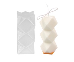 Epoksi Dikey Kristal Kesim Çizgili Mum Kalıbı Sabun Kalıbı Silikon GT9618