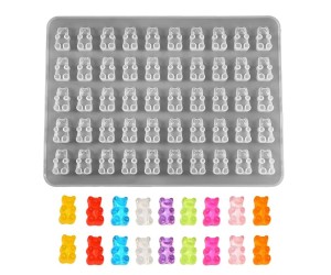 Epoksi Çoklu Jelibon Kalıbı Haribo Kalıbı Silikon 1.8x1cm