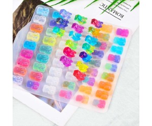 Epoksi Çoklu Jelibon Kalıbı Haribo Kalıbı Silikon 1.8x1cm