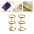 Epoksi Defter Kapağı Bağlantı Aparatı Defter Bağlama Metal Halka - Gold 2 Adet