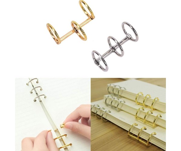Epoksi Defter Kapağı Bağlantı Aparatı Defter Bağlama Metal Halka - Gold 2 Adet Epoksi Defter Kapağı Bağlantı Aparatı Defter Bağlama Metal Halka - Gold 2 Adet