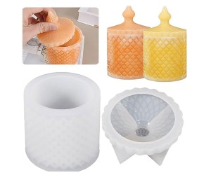 Epoksi Mücevher Saklama Kutusu Kalıbı Geometrik Desenli Beton Saksı Taş Tozu Kalıbı Mumluk Kalıbı Silikon