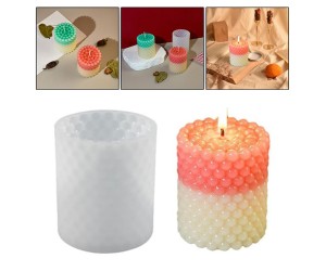 Epoksi Mum Boncuk Kabarcıklı Kalıbı Bubble Desenli Taş Tozu Kalıbı Silikon 6.7x7.8cm