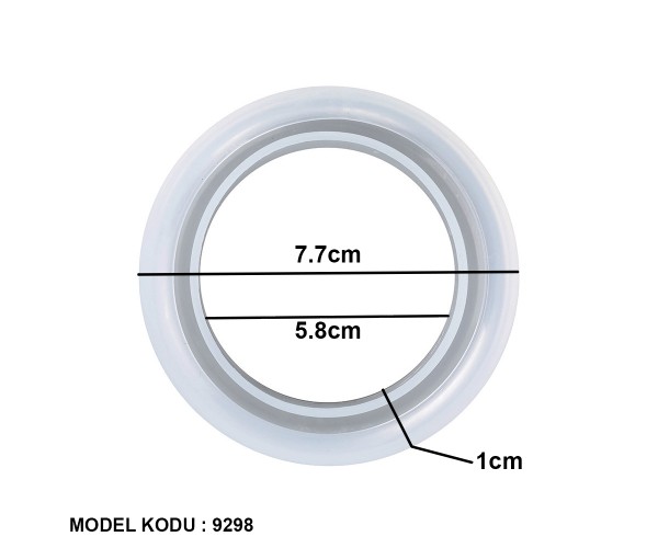 Epoksi Bilezik Kalıbı Silikon Bilezik Kalıbı 7.7x1cm GT9298