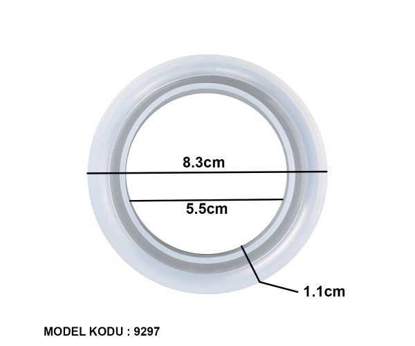Epoksi Bilezik Kalıbı Silikon Bilezik Kalıbı 8.3x1.1cm GT9297
