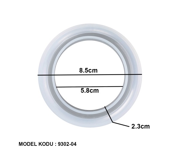 Epoksi Bilezik Kalıbı Silikon Bilezik Kalıbı 8.5x2.3cm GT9302-04