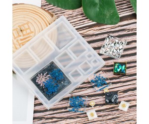 Epoksi Çoklu Kare Kalıbı Küpe Kare Kalıbı Kolye Kare Kalıbı Silikon Epoksi Çoklu Kare Kalıbı Küpe Kare Kalıbı Kolye Kare Kalıbı Silikon