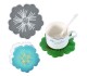 Epoksi Bardak Altlığı Kalıbı Çiçek Desenli Bardak Altı Kalıbı Silikon 12x12cm GT9212