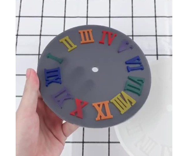 Epoksi Roma Saat Kalıbı Mini Boy Saat Kalıbı Silikon 10x10cm GT9088