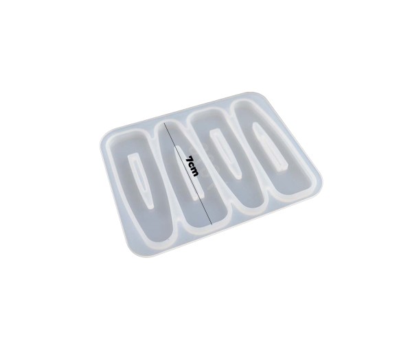 Epoksi Çoklu Toka Kalıbı Oval Toka Kalıbı Silikon 7cm
