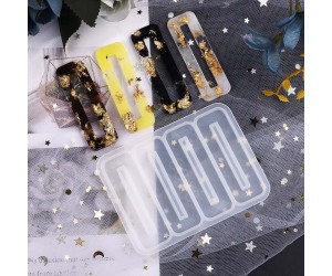 Epoksi Çoklu Toka Kalıbı Dikdörtgen Toka Kalıbı Silikon 6.5cm