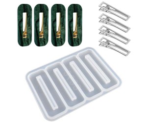 Epoksi Çoklu Toka Kalıbı Dikdörtgen Toka Kalıbı Silikon 6.5cm