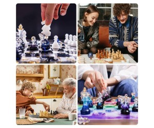 Epoksi Satranç Kalıbı Seti Tahta Kalıbı Satranç Taşları Kalıbı 17 Parça