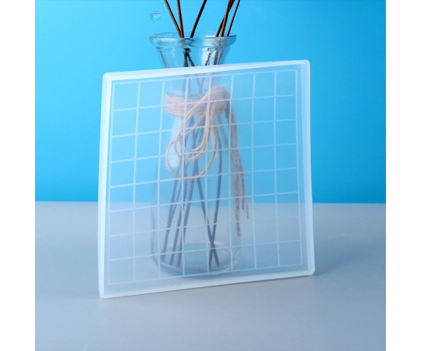 Epoksi Satranç Tahtası Kalıbı Silikon Orta Boy 18x18cm Taş Kalıbı Hediyeli