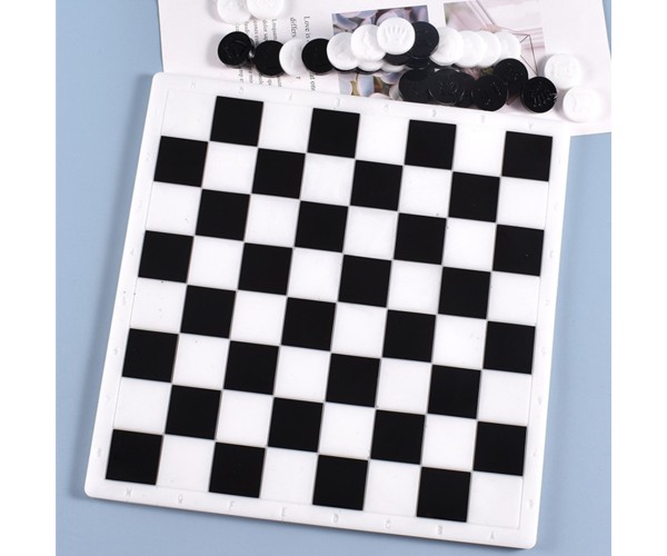 Epoksi Satranç Takımı Kalıbı Silikon Satranç Taş Kalıbı Silikon 26x26cm