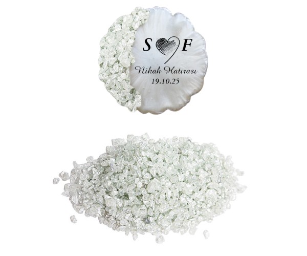 Epoksi Cam Kırığı Sedefli Beyaz - 1KG