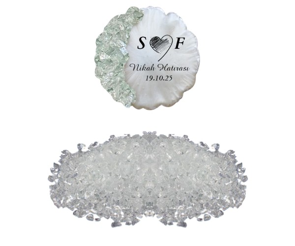 Epoksi Cam Kırığı Şeffaf Beyaz - 1KG