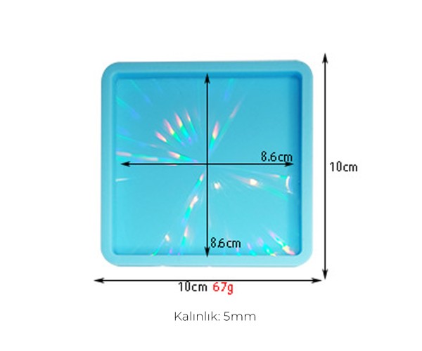 Epoksi Kare Bardak Altlığı Desenli Bardak Altı Hologram Kalıbı Silikon 8.6x8.6cm GT9483 Epoksi Kare Bardak Altlığı Desenli Bardak Altı Hologram Kalıbı Silikon 8.6x8.6cm GT9483