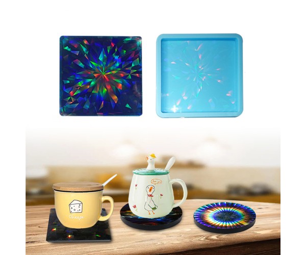 Epoksi Yuvarkak Bardak Altlığı Desenli Bardak Altı Hologram Kalıbı Silikon 8.5x8.5cm GT9481 Epoksi Yuvarkak Bardak Altlığı Desenli Bardak Altı Hologram Kalıbı Silikon 8.5x8.5cm GT9481