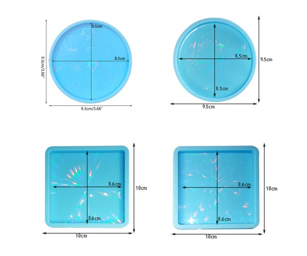 Epoksi Hologram Kalıbı Hologram Bardak Altlığı Kalıbı Silikon Seti 4 Parça Epoksi Hologram Kalıbı Hologram Bardak Altlığı Kalıbı Silikon Seti 4 Parça
