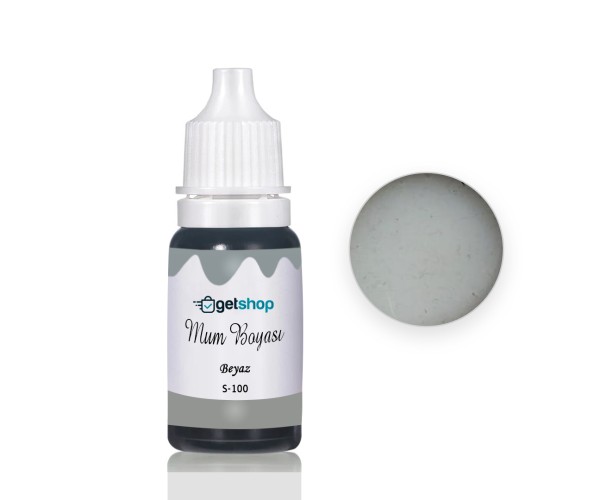 Mum Boyası Mum Renklendirici Boya Mum Sıvı Pigment 15ml - S100 Beyaz Mum Boyası Mum Renklendirici Boya Mum Sıvı Pigment 15ml - S100 Beyaz