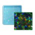 Epoksi Kare Bardak Altlığı Desenli Bardak Altı Hologram Kalıbı Silikon 8.5x8.5cm GT9484