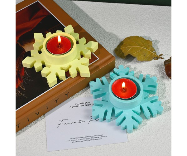 Epoksi Kar Tanesi Kalıbı Kar Tanesi Mumluk Taş Tozu Şamdanlık Mum Tutucu Kalıbı Silikon