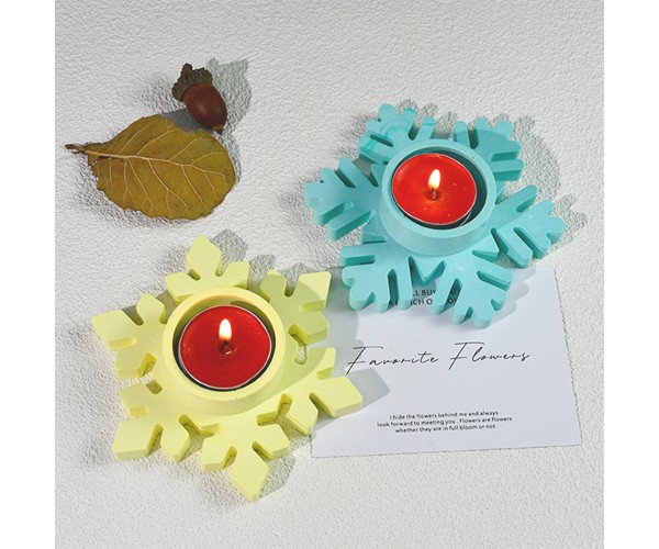 Epoksi Kar Tanesi Kalıbı Kar Tanesi Mumluk Taş Tozu Şamdanlık Mum Tutucu Kalıbı Silikon