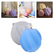 Epoksi Burgulu Mum Kalıbı Silindir Burgu Desenli Mum Kalıbı Taş Tozu Mumluk Kalıbı Silikon 7.2x7cm