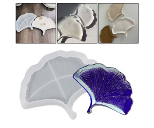 Epoksi Yaprak Çerezlik Kalıbı Taş Tozu Çerezlik Kalıbı Yaprak Beton Alçı Çerezlik Kalıbı Silikon 18.5x14.7cm