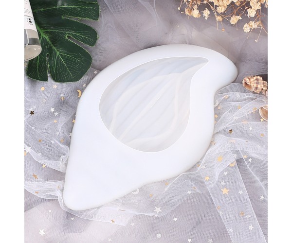 Epoksi Deniz Kabuğu Çerezlik Kalıbı Taş Tozu Çerezlik Kalıbı Deniz Kabuğu Beton Alçı Çerezlik Kalıbı Silikon 22x13cm